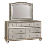 Bling Game 5-Pc Metallic Platinum King Storage Bedroom Set