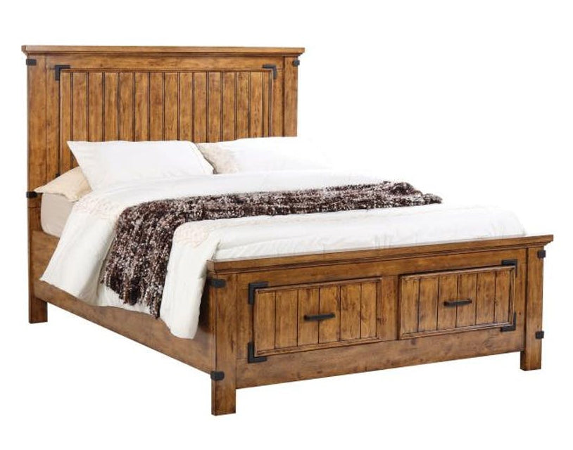 Brenner 5-Pc Rustic Honey Wood Full Storage Bedroom Set