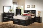 Briana Black Wood Queen Platform Storage Bed