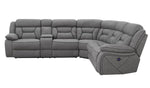 Camargue 4-Pc Grey Fabric Power Recliner Sectional Sofa