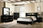 Carlie Black Wood 5-Drawers Chest