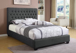 Chloe Charcoal Fabric Upholstered Cal King Bed (Oversized)