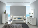 Christie High Gloss White Wood Chest