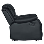 Clarkdale Black Vinyl Manual Recliner