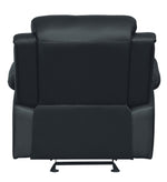 Clarkdale Black Vinyl Manual Recliner