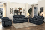 Clarkdale Black Vinyl Manual Recliner