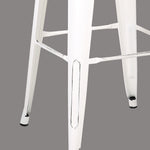 Clelia 2 Distressed White Metal Bar Stools