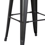 Clelia 2 Matte Black Metal Bar Stools