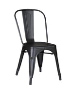 Cole 2 Matte Black Metal Side Chairs