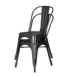 Cole 2 Matte Black Metal Side Chairs