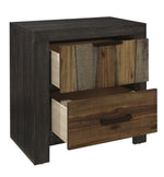 Cooper Multi-Tone Wire Brushed Finishes Wood Nightstand