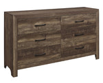 Corbin 4-Pc Rustic Brown Wood Queen Bedroom Set