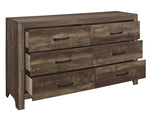 Corbin 4-Pc Rustic Brown Wood Queen Bedroom Set