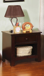 Omnus Dark Walnut Wood Nightstand