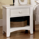 Omnus White Wood Nightstand