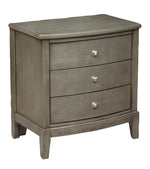 Cotterill Gray Wood 3-Drawer Nightstand