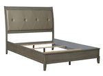 Cotterill Gray Wood/Faux Leather Cal King Bed