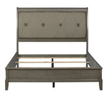 Cotterill Gray Wood/Faux Leather Cal King Bed