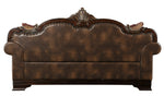 Croydon Brown Vinyl/Fabric Tufted Sofa