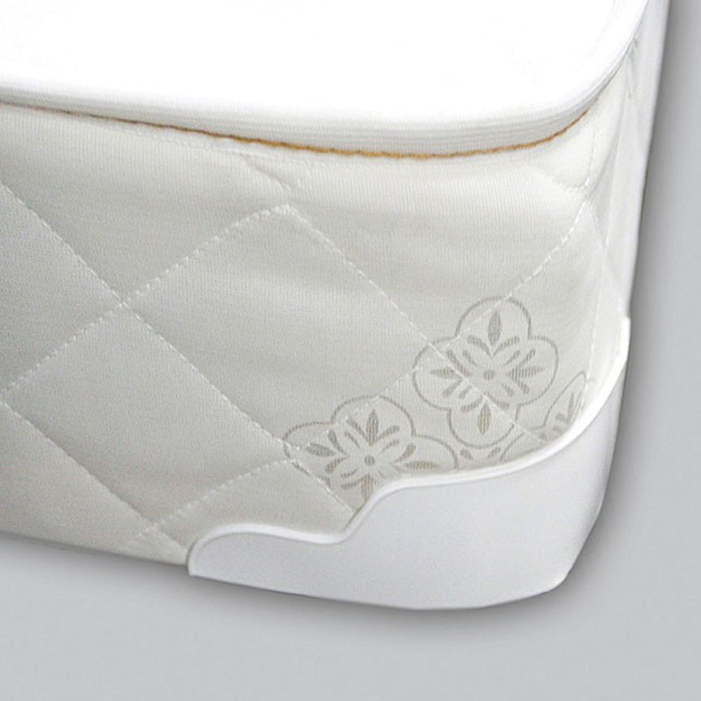 Daisy 6" White Fabric Twin Bunkie Board