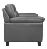 Denizen Modern Dark Gray Leather Chair