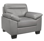 Denizen Modern Gray Leather Chair