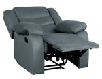 Discus Gray Fabric Manual Recliner