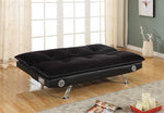 Odel Contemporary Black Velvet/Leatherette Sofa Bed