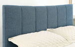 Ennis Dark Blue Linen-like Fabric Full Bed