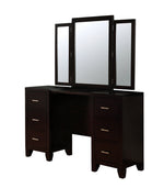 Enrico Espresso Wood Vanity w/Mirror & Stool