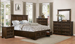 Eunice Espresso Wood Full Bed with Storage