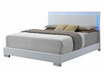 Felicity 5-Pc Glossy White LED Lighting Queen Bedroom Set