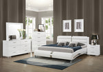 Felicity Glossy White Wood 6-Drawer Dresser