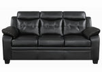 Finley Black Leatherette Sofa