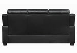 Finley Black Leatherette Sofa