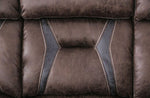 Flint Brown Fabric-Like Vinyl Manual Recliner