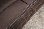 Flint Brown Fabric-Like Vinyl Manual Recliner