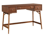 Folic Brown Wood 3-Drawer Counter Height Writing Desk