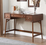 Folic Brown Wood 3-Drawer Counter Height Writing Desk