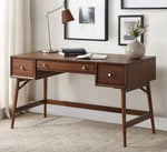 Folic Brown Wood 3-Drawer Writing Desk