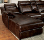 Hardy Brown LAF Manual Recliner Sectional