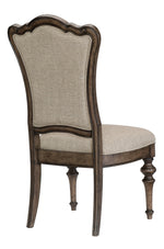 Heath Court 2 Brown Fabric/Brown Oak Wood Side Chairs