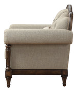 Heath Court Neutral Hued Brown Textured Fabric Chair