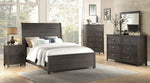 Hebron Dark Cherry Wood King Bed