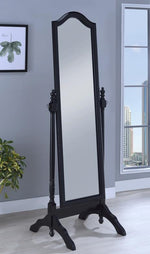 Isolda Black Wood Cheval Mirror