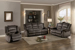 Jarita Chocolate Vinyl Manual Recliner Loveseat