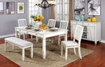 Kaliyah Antique White Wood Dining Table