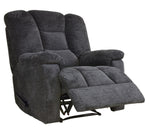 Kaylene Dark Gray Chenille Fabric Manual Recliner