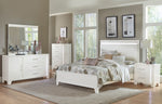 Kerren White Wood/Faux Leather Full Bed with LED