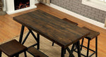 Lainey Medium Oak/Black Counter Height Table